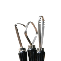 Outils de coupe en céramique à poignée noire de vente chaude 3pcs Kit grattoir en bois pour la poterie