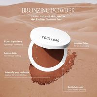 Palette de contour nourrissante à haute teneur en pigments bronzante personnalisée Palette de poudre bronzante pressée longue durée de marque privée
