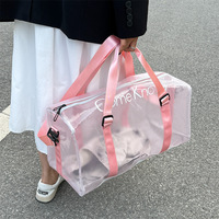 Bonbons couleur gelée PVC fourre-tout Gym Sport Yoga sac de voyage dépenser nuit sac robuste clair sac de sport pour les femmes