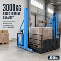 Plateforme de chargement mobile robuste pour camions, 1600x2000mm, 3000kg, hydraulique