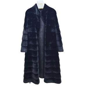 Manteau court en fausse fourrure de vison pour femme, chaud et moelleux, coupe-vent, imprimé, tissé, avec col en fourrure de renard - Product Image 4