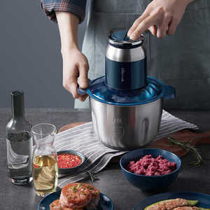 Picadora de carne Bear Little Bear de 2L, procesador de alimentos eléctrico de acero inoxidable para carne picada y relleno de dumplings - Product Image 2