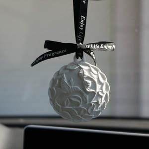 <span class=keywords><strong>Diffuseur</strong></span> d'huiles essentielles en céramique parfumée suspendu, en plâtre aromatique, pour armoire et voiture, fleur en porcelaine faite à la main, parfum d'intérieur - Product Image 4