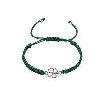 Модный трансграничный браслет унисекс ко Дню Святого Патрика с четырехлистным клевером, плетеный, из сплава, с бусинами, простой, для пар и друзей, DIY