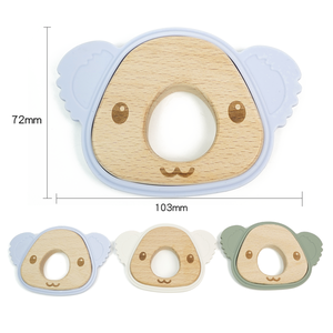 Anello in legno di <span class=keywords><strong>Koala</strong></span> in Silicone senza Bpa <span class=keywords><strong>Baby</strong></span> masticare massaggiagengive sensoriali giocattoli per bambini - Product Image 4