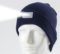 Inverno all'ingrosso per adulti a buon mercato acrilico multi colori sci led beanie cappello luce berretto all'aperto berretto