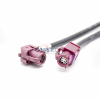 Cable Automotriz HSD de 4 Pines, Conector Hembra en Ángulo Recto a Conector Hembra Recto, Código D, para Cámara de Coche