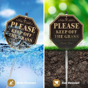 <strong>Keep</strong> <strong>Off</strong> <strong>Grass</strong> Sign for Yard, 10''X10'' Sturdy Rust Free Aluminum Metal <strong>Signs</strong> With 28" Metal Stakes Fade Resistant Weatherproof - Product Image 5