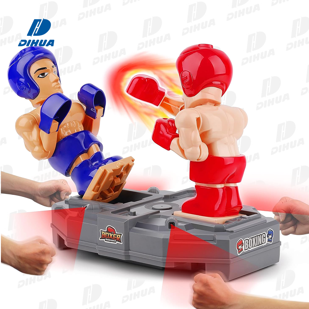 Juego De Boxeo De Mesa | Robots Luchadores Interactivos | Botón Para Golpear Y Escudo | Diversión En Familia | Alivio De Estrés Para Niños Y Adultos