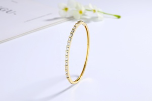 Fashion Clear bianco piccolo quadrato stile diamante braccialetti e braccialetti di alta <span class=keywords><strong>gioielleria</strong></span> da donna - Product Image 4