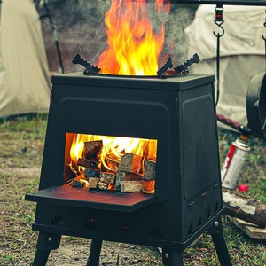 <span class=keywords><strong>Stufa</strong></span> Portatile da Campeggio Pieghevole <span class=keywords><strong>in</strong></span> Acciaio Inox a Legna per Viaggi all'Aperto e Riscaldamento Tenda - Product Image 2