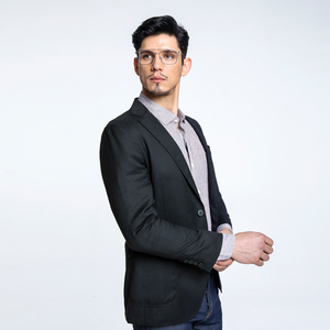 Su misura su misura di alta qualità classico 100% lana Business Slim Fit cappotto formale nero <span class=keywords><strong>blazer</strong></span> per gli uomini - Product Image 3