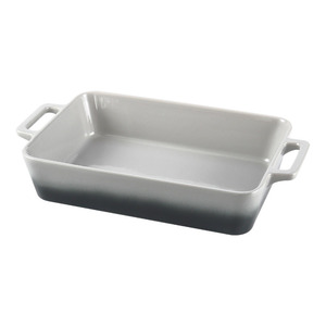 Bandeja <span class=keywords><strong>para</strong></span> Hornear Rectangular de Cerámica Gris Degradado Estilo Roca Oriental, de Alta Gama, con Asas <span class=keywords><strong>para</strong></span> <span class=keywords><strong>Cocinar</strong></span> - Product Image 5