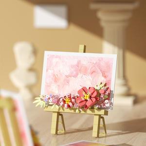 Mattoncini Decorativi Floreali Rosa Pastello |   Dipinto di un bouquet di fiori primaverili |   Kit Creativi Fai-da-Te per Ragazze e Artisti - Product Image 1