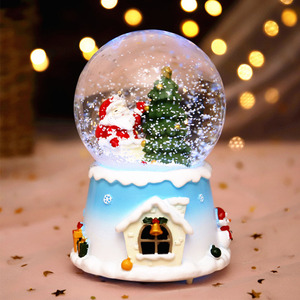 Sfera di cristallo di babbo natale, ornamenti per carillon che girano automaticamente la <span class=keywords><strong>neve</strong></span> regali per bambini carillon di natale regali di natale/ - Product Image 5