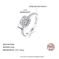 Bague de fiançailles et de mariage CZCITY Gra Jewelry en moissanite véritable pour femme, magnifique, vente en gros, moissanite infinie 1 carat