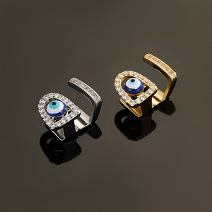 กำไลข้อมือ EMO Eye Enamel ประดับเพชร CZ ทรงเรขาคณิต สีทองและสีเงิน สำหรับผู้หญิง ของขวัญ เครื่องประดับแฟชั่น - Product Image 2