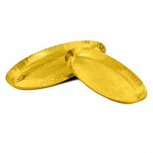 ชุดเตาทอดจานทรงรีผนังเดี่ยวทำจากทองแดงทุบสี - Product Image 1