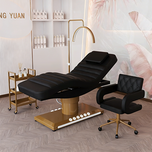 Lit <span class=keywords><strong>de</strong></span> beauté moderne <span class=keywords><strong>de</strong></span> luxe à 3/4 moteurs, mobilier <span class=keywords><strong>de</strong></span> salon, base dorée, lit <span class=keywords><strong>de</strong></span> <span class=keywords><strong>massage</strong></span> facial et spa, lit d'extension <span class=keywords><strong>de</strong></span> cils - Product Image 4