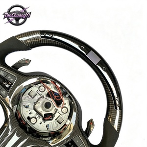 <span class=keywords><strong>Volante</strong></span> de Fibra de Carbono Negra Personalizado con Levas de Cambio LED para BMW M5 F90 M8 F91 F92 F93 <span class=keywords><strong>G29</strong></span> G30 G31 G32 - Product Image 5