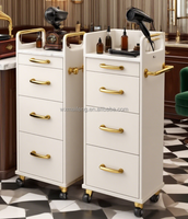 Vente en gros Offre Spéciale d'usine directe étagère de rangement mobile avec roues rangement cuisine salle de bain salon de beauté chariot latéral