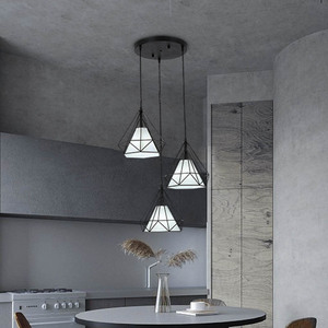 <span class=keywords><strong>Lampada</strong></span> a Sospensione LED Moderna in Oro <span class=keywords><strong>con</strong></span> Gabbia in <span class=keywords><strong>Filo</strong></span> Metallico e Paralume in Tessuto, Dimmerabile per Casa/Hotel/Sale da Pranzo/Soggiorni - Product Image 4
