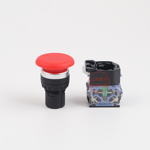 Yijia Mushroom Head <b>Push</b> <b>Button</b> <b>Switch</b> LA38-11M 22mm Self Resetting 1NO Screw Terminal IP40 Plastic - Product Image 3