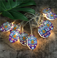 Échantillon Gratuit : Guirlande Lumineuse Personnalisée Ramadan Musulman, Lumières Lune Étoile Château, Décoration Diwali, Guirlande Lumineuse Diya, Lampe Féerique