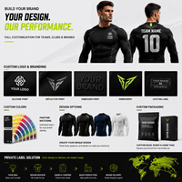 T-shirt de compression 3 zones personnalisé pour homme, soutien musculaire, ventilation laser, couche de base d'entraînement, vêtements de sport OEM sous marque privée