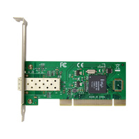 Carte réseau fibre optique Ethernet ST7263 avec port optique interne unique/SFP 1000 Mbps pour ordinateur de bureau en stock