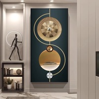 Esthétique moderne abstraite géométrie solide cristal porcelaine art mural peinture métal encadré pour salon décor à la maison luxe