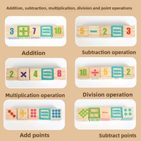Jouet mathématique Montessori, ensemble de blocs en bois alphabet et chiffres pour l'éducation préscolaire, l'apprentissage précoce, cadeau éducatif