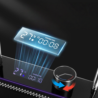 Évier de cuisine en acier inoxydable nano-épaissi, avec robinet cascade, cuve unique, affichage numérique, vente en gros d'usine