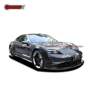 Kit carrosserie pour Porsche Taycan style MR en fibre de carbone sèche : pare-chocs avant et arrière, diffuseur, lèvres de pare-chocs, jupes latérales, aérations arrière - Product Image 2