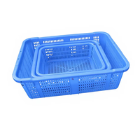 Panier en plastique en gros pour l'agriculture, fruits, légumes, panier empilable en plastique PP
