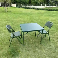 Meubles de salle à manger d'extérieur modernes, table d'extérieur pour hôtel, couleur noire, HDPE, table pliante en plastique pour fête, vente en gros