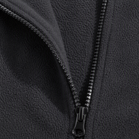 Veste polaire coupe-vent brodée pour homme, col rabattu, élégante et décontractée, douce et chaude, entièrement zippée, couleur unie, idéale pour l'hiver