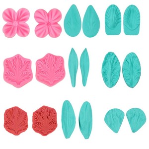 Venda muitos tipos de moldes de silicone de folhas de pétalas de flores, moldes de chocolate, argila, bolos açúcar e ferramentas decorativas - Product Image 3