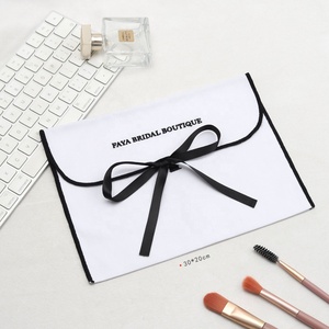 Luxury Reusable Custom Logo Printed <b>White</b> Cotton Twill <b>Envelope</b> Cover Bag Gift Baby Clothing Pillow Dust Pouch Organic Dust Bag - Product Image 3