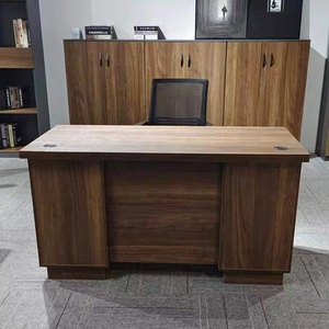 Guaranteed Quality Walnut Laminate Wooden Design Office Table <strong>Cheapest</strong> Office Furniture Office <strong>Computer</strong> <strong>Desk</strong> With Drawer Locker - Product Image 3