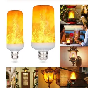 LED E27 Flame Bulb Fire E14 Corn Bulb Flashing LED Dynamic Flame Effect 7W 9W 110V-220V Home Lighting