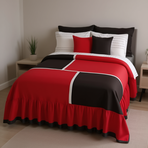 Juego de Edredón Kike King, Tamaño King, 7 Piezas, Algodón, Diseño Geométrico, Ropa de Cama Moderna para el Hogar - Product Image 2