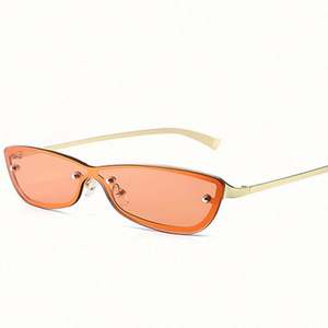 Gafas de Sol de Moda 2019, Diseño Único de Ojo de Gato Pequeño para Hombre, Tonos Rojo, Amarillo y Rosa, Protección UV400, Montura Metálica para Mujer - Product Image 4