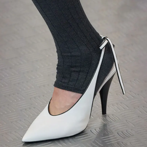 Sandales à talons hauts pour femmes, escarpins d'été à bout pointu, avec nœud arrière, chaussures de soirée, talons aiguilles, découpes latérales, slingback - Product Image 2