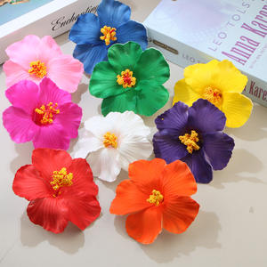 Pince à cheveux en tissu fleuri coloré Fusang, accessoire pour cheveux de vacances à la plage - Product Image 1