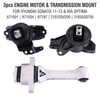 Ensemble de supports moteur et transmission 3 pièces pour Hyundai Sonata 2.4L 2.0T 2011-2014 - OEM 218302T150 A7197 A71001 A71034