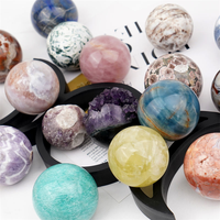 Nouveau produit - Sphères en matériaux mixtes, pierres naturelles de guérison, cristaux Feng Shui, boules de cristal pour la décoration de la maison