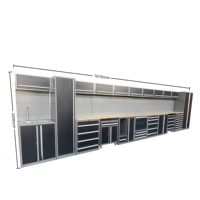 Sistema de Gabinetes Modulares de Acero Laminado en Frío para Esquinas, Ecológico, para Herramientas, OEM, para Garajes Mecánicos, Carro Rodante, Banco de Trabajo Resistente