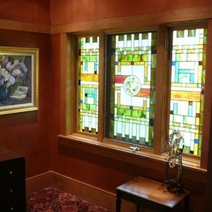 Panel de Vidrio Tiffany Personalizado con Dibujo Irregular para Iluminación y Decoración de Puertas y Ventanas del Hogar - Product Image 4