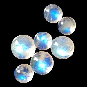 Calibrated Round Cabochon Rainbow Moonstone All <b>Shapes</b> Sizes Cut On Custom Orders In Wholesale Prices Loose Gemstone For Jewelry - Product Image 5